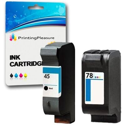 Printing Pleasure 2 Cartouches d'Encre Compatibles pour HP Color Copier 180 280, Deskjet 1180c 1220c 1280 6120 9300 930c 959c 970cxi, Fax 1220 Remplacement pour C51645AE & C6578AE - Publicité Printing Pleasure 2 Cartouches d'Encre Compatibles pour HP Color Copier 180 280, Deskjet 1180c 1220c 1280 6120 9300 930c 959c 970cxi, Fax 1220 Remplacement pour C51645AE & C6578AE - Publicité