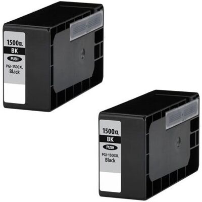 Printing Pleasure 2 Noir Cartouches d'encre compatibles pour Canon Maxify MB2000 Series, MB2050, MB2300 Series, MB2350 PGI-1500XL - Publicité Printing Pleasure 2 Noir Cartouches d'encre compatibles pour Canon Maxify MB2000 Series, MB2050, MB2300 Series, MB2350 PGI-1500XL - Publicité