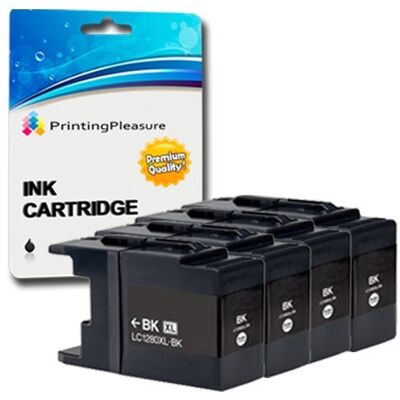 Printing Pleasure 4 Compatibles LC1280XL Cartouches d'encre pour Brother MFC-J5910DW MFC-J6510DW MFC-J6710D MFC-J6710DW MFC-J6910DW Noir, Grande Capacité - Publicité Printing Pleasure 4 Compatibles LC1280XL Cartouches d'encre pour Brother MFC-J5910DW MFC-J6510DW MFC-J6710D MFC-J6710DW MFC-J6910DW Noir, Grande Capacité - Publicité