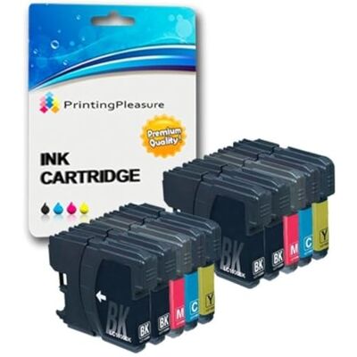 Printing Pleasure 10 Compatibles LC1100 LC980 Cartouches d'encre pour Brother DCP-145C 165C 195C 197C 385C 585CW 6690CW MFC-250C 290C 490CW 5890CN 5895CW 6490CW 990CW J615W Noir/Cyan/Magenta/Jaune, Grande Capacité - Publicité Printing Pleasure 10 Compatibles LC1100 LC980 Cartouches d'encre pour Brother DCP-145C 165C 195C 197C 385C 585CW 6690CW MFC-250C 290C 490CW 5890CN 5895CW 6490CW 990CW J615W Noir/Cyan/Magenta/Jaune, Grande Capacité - Publicité