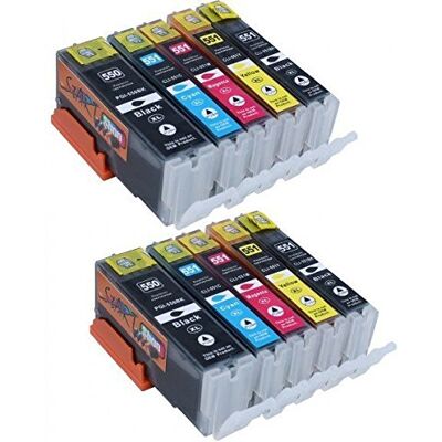 START 10 Cartouches d'encre Compatible avec Canon 550 551 - Publicité START 10 Cartouches d'encre Compatible avec Canon 550 551 - Publicité