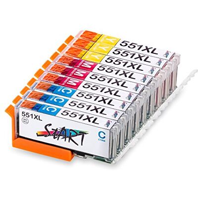 START 9 Cartouches d'encre Compatible avec Canon CLI-551C XL Cyan. CLI-551M XL Magenta. CLI-551Y XL Yellow - Publicité START 9 Cartouches d'encre Compatible avec Canon CLI-551C XL Cyan. CLI-551M XL Magenta. CLI-551Y XL Yellow - Publicité