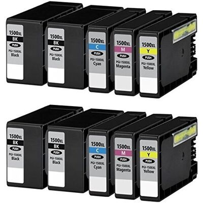 Printing Pleasure 10 Cartouches d'encre compatibles pour Canon Maxify MB2000 Series, MB2050, MB2300 Series, MB2350 PGI-1500XL - Publicité Printing Pleasure 10 Cartouches d'encre compatibles pour Canon Maxify MB2000 Series, MB2050, MB2300 Series, MB2350 PGI-1500XL - Publicité