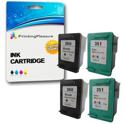 Printing Pleasure 4 XL Cartouches d'encre compatibles pour HP Photosmart C4280 C4380 C4480 C4485 C4580 C5280 D5360 Deskjet D4260 D4360 Remplacement pour HP 350XL (CB336EE) & HP 351XL (CB338EE) - Publicité Printing Pleasure 4 XL Cartouches d'encre compatibles pour HP Photosmart C4280 C4380 C4480 C4485 C4580 C5280 D5360 Deskjet D4260 D4360 Remplacement pour HP 350XL (CB336EE) & HP 351XL (CB338EE) - Publicité