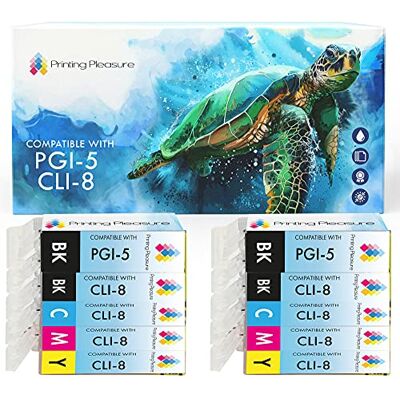 Printing Pleasure 10 Compatibles PGI-5 CLI-8 Cartouches d'encre pour Canon Pixma MP500 MP530 MP600 MP600R MP610 MP800 MP800R MP810 MP830 MP950 MP960 MP970 iP4200 iP4300 iP4500 iP5200 iP5200R iP5300 Grande Capacité - Publicité Printing Pleasure 10 Compatibles PGI-5 CLI-8 Cartouches d'encre pour Canon Pixma MP500 MP530 MP600 MP600R MP610 MP800 MP800R MP810 MP830 MP950 MP960 MP970 iP4200 iP4300 iP4500 iP5200 iP5200R iP5300 Grande Capacité - Publicité