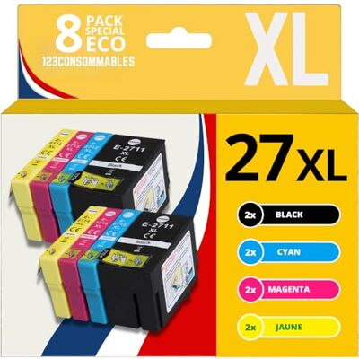123CONSOMMABLES - EPSON T27XL - Multipack - 8 cartouches - Ink cartridge pack - Publicité 123CONSOMMABLES - EPSON T27XL - Multipack - 8 cartouches - Ink cartridge pack - Publicité