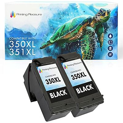 Printing Pleasure 2 XL Compatibles Cartouches d'encre Remplacement pour HP 350XL pour Photosmart C4280 C4380 C4480 C4485 C4580 C5280 D5360 Deskjet D4260 D4360 Officejet J6410 Noir, Grande Capacité - Publicité Printing Pleasure 2 XL Compatibles Cartouches d'encre Remplacement pour HP 350XL pour Photosmart C4280 C4380 C4480 C4485 C4580 C5280 D5360 Deskjet D4260 D4360 Officejet J6410 Noir, Grande Capacité - Publicité