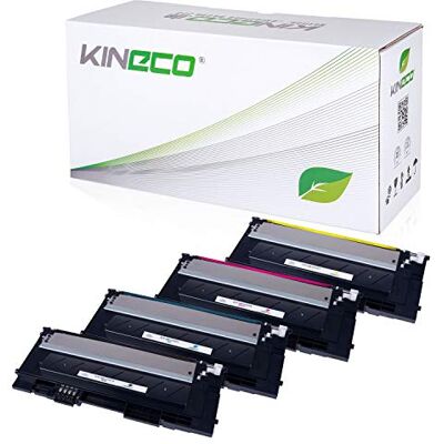 Kineco 4 Toners compatibles avec Le CLP-320 pour Samsung CLP-325, CLX-3180, CLX-3185 Noir 1 500 Pages, Couleur 1 000 Pages chacun - Publicité Kineco 4 Toners compatibles avec Le CLP-320 pour Samsung CLP-325, CLX-3180, CLX-3185 Noir 1 500 Pages, Couleur 1 000 Pages chacun - Publicité