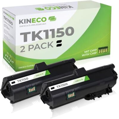 Kineco 2 Toners compatibles avec Kyocera TK1150 TK-1150 3000 Pages chacun - Publicité Kineco 2 Toners compatibles avec Kyocera TK1150 TK-1150 3000 Pages chacun - Publicité