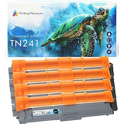Printing Pleasure 4 Compatibles TN-241BK Cartouches de Toner pour Brother DCP-9020CDW MFC-9140CDN MFC-9330CDW MFC-9340CDW HL-3140CW HL-3142CW HL-3150CDW HL-3152CDW HL-3170CDW MFC-9130CW Noir, Grande Capacité - Publicité Printing Pleasure 4 Compatibles TN-241BK Cartouches de Toner pour Brother DCP-9020CDW MFC-9140CDN MFC-9330CDW MFC-9340CDW HL-3140CW HL-3142CW HL-3150CDW HL-3152CDW HL-3170CDW MFC-9130CW Noir, Grande Capacité - Publicité