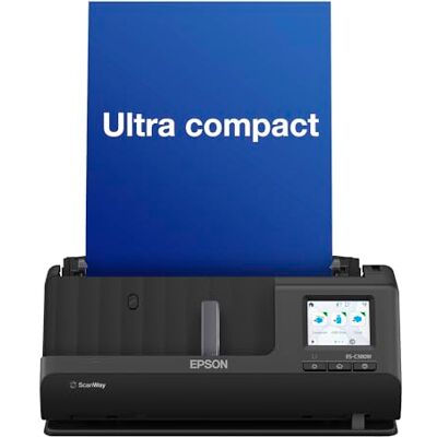 Epson ES-C380W Scanner réseau Scanner professionnel A4 compact, faible consommation, alimentation recto-verso, traitement polyvalent des médias, écran tactile, Wi-Fi - Publicité Epson ES-C380W Scanner réseau Scanner professionnel A4 compact, faible consommation, alimentation recto-verso, traitement polyvalent des médias, écran tactile, Wi-Fi - Publicité