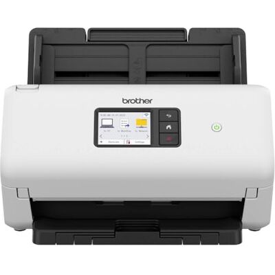 Brother ADS-4500W Scanner de Documents Bureautique Recto Verso A4 Rapide 35 Pages/Minute Réseau Ethernet, Wi-FI, Wi-FI Direct Scan to USB ADF de 60 Feuilles - Publicité Brother ADS-4500W Scanner de Documents Bureautique Recto Verso A4 Rapide 35 Pages/Minute Réseau Ethernet, Wi-FI, Wi-FI Direct Scan to USB ADF de 60 Feuilles - Publicité