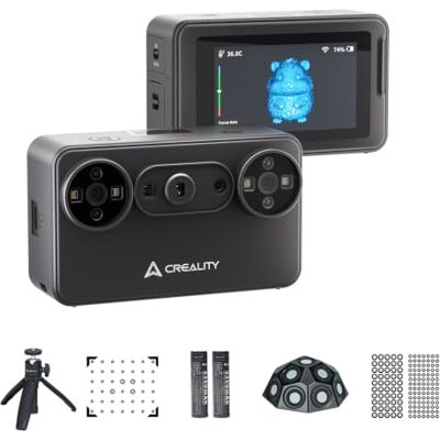 Creality Pika Scanner 3D de poche avec précision de 0,03 mm, laser bleu à 7 lignes et lumière structurelle infrarouge, 110 FPS, sans fil, compatible avec smartphone et PC pour impression 3D et - Publicité Creality Pika Scanner 3D de poche avec précision de 0,03 mm, laser bleu à 7 lignes et lumière structurelle infrarouge, 110 FPS, sans fil, compatible avec smartphone et PC pour impression 3D et - Publicité