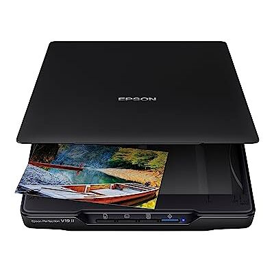 Epson Perfection V19 II Scanner Couleur à Plat pour Photos et Documents avec résolution Optique de 4800 dpi, Alimentation USB et Couvercle Amovible Haute Hauteur - Publicité Epson Perfection V19 II Scanner Couleur à Plat pour Photos et Documents avec résolution Optique de 4800 dpi, Alimentation USB et Couvercle Amovible Haute Hauteur - Publicité