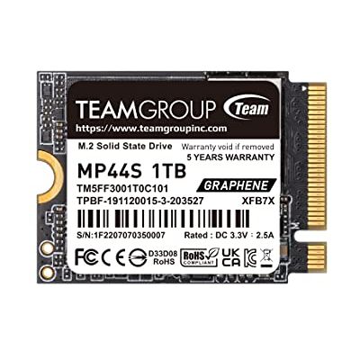 TEAMGROUP MP44S SSD SLC Cache Gen 4x4 M.2 2230 PCIe 4.0 NVMe Steam Deck ASUS ROG Ally Mini PC R/W Vitesse jusqu'à 5000/3500 Mo/s TM5FF3001T0C101 - Publicité TEAMGROUP MP44S SSD SLC Cache Gen 4x4 M.2 2230 PCIe 4.0 NVMe Steam Deck ASUS ROG Ally Mini PC R/W Vitesse jusqu'à 5000/3500 Mo/s TM5FF3001T0C101 - Publicité
