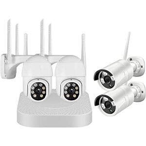 Daewoo Security Kit Vidéo Surveillance 8 canaux NVR504, 4 Caméras Extérieures Fixes et Rotatives, Accès à Distance, Disque Dur 1To, Détection de Mouvement & Vision Nocturne Blanc - Publicité Daewoo Security Kit Vidéo Surveillance 8 canaux NVR504, 4 Caméras Extérieures Fixes et Rotatives, Accès à Distance, Disque Dur 1To, Détection de Mouvement & Vision Nocturne Blanc - Publicité
