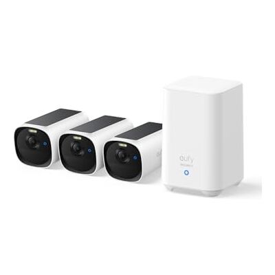 Kit de 3 caméras eufyCam E40 - Caméra de sécurité extérieure - 2K - Publicité Kit de 3 caméras eufyCam E40 - Caméra de sécurité extérieure - 2K - Publicité