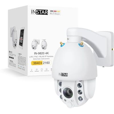 INSTAR IN-9820 4K Blanche, Caméra de Surveillance extérieure, WiFi/LAN/PoE, PTZ 5X, HomeKit, détection de Personnes, Vision Nocturne, Audio bidirectionnel, PIR, WPA3, NDAA/TAA - Publicité INSTAR IN-9820 4K Blanche, Caméra de Surveillance extérieure, WiFi/LAN/PoE, PTZ 5X, HomeKit, détection de Personnes, Vision Nocturne, Audio bidirectionnel, PIR, WPA3, NDAA/TAA - Publicité