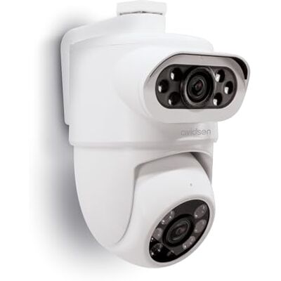 Avidsen HomeCam Dual 2K 3MP — Caméra de Surveillance Extérieure Filaire WiFi Double Objectif, PTZ 355°/90°, Suivi Automatique, Sirène 80dB, LED 150 Lumens, Vision Nocturne Couleur - Publicité Avidsen HomeCam Dual 2K 3MP — Caméra de Surveillance Extérieure Filaire WiFi Double Objectif, PTZ 355°/90°, Suivi Automatique, Sirène 80dB, LED 150 Lumens, Vision Nocturne Couleur - Publicité