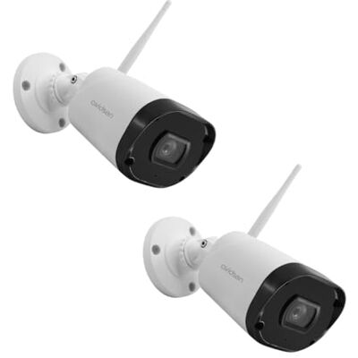 Avidsen HomeCam WR, Lot de 2 Caméras de Surveillance Extérieures WiFi, Full HD 1080p, Vision Nocturne 25m, IP66 Étanche, Métal Robuste, Audio Bidirectionnel, Sans Abonnement, Alexa, Google Home, Blanc - Publicité Avidsen HomeCam WR, Lot de 2 Caméras de Surveillance Extérieures WiFi, Full HD 1080p, Vision Nocturne 25m, IP66 Étanche, Métal Robuste, Audio Bidirectionnel, Sans Abonnement, Alexa, Google Home, Blanc - Publicité
