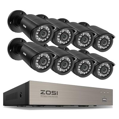 ZOSI Kit Surveillance Extérieur H.265+ 8CH DVR 8 Caméra 1080p IP66 Détection IA Personne/Véhicule, Enregistrement 24/7, Vision Nocturne, Alerte Instantanée, App Gratuite, Sans Disque dur - Publicité ZOSI Kit Surveillance Extérieur H.265+ 8CH DVR 8 Caméra 1080p IP66 Détection IA Personne/Véhicule, Enregistrement 24/7, Vision Nocturne, Alerte Instantanée, App Gratuite, Sans Disque dur - Publicité