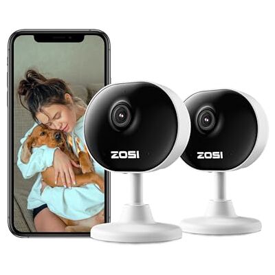 ZOSI Pack 2 Plug-in Caméra Surveillance Intérieure WiFi, Connexion Rapide Via WiFi, Détection de Personne, Audio Bidirectionnel, Vision Nocturne, Stockage sur Carte/Cloud, Fonctionne avec Alexa, C688 - Publicité ZOSI Pack 2 Plug-in Caméra Surveillance Intérieure WiFi, Connexion Rapide Via WiFi, Détection de Personne, Audio Bidirectionnel, Vision Nocturne, Stockage sur Carte/Cloud, Fonctionne avec Alexa, C688 - Publicité