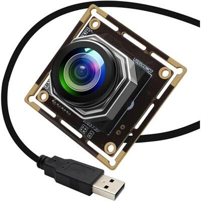 ELP Module de caméra USB 5 MP 1944P pour faible luminosité, objectif fisheye autofocus 185°, webcam haute résolution pour Lightburn, Plug & Play pour technologie de sécurité industrielle et Raspberry - Publicité ELP Module de caméra USB 5 MP 1944P pour faible luminosité, objectif fisheye autofocus 185°, webcam haute résolution pour Lightburn, Plug & Play pour technologie de sécurité industrielle et Raspberry - Publicité