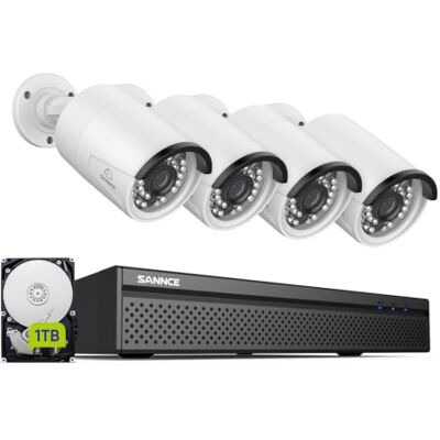 SANNCE PoE 8CH NVR 4K HD Kit de vidéosurveillance, 3 MP 4 IP Caméra de sécurité avec système de vidéosurveillance LED, EXIR Vision Nocturne jusqu'à 30 m 1 to HDD - Publicité SANNCE PoE 8CH NVR 4K HD Kit de vidéosurveillance, 3 MP 4 IP Caméra de sécurité avec système de vidéosurveillance LED, EXIR Vision Nocturne jusqu'à 30 m 1 to HDD - Publicité