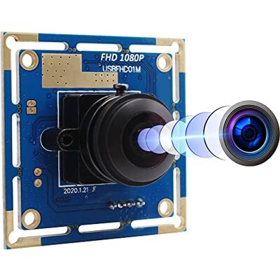 ELP Caméra USB 180 degrés Fisheye 2 mégapixels 1080p grand angle PC Web caméra USB pour Android/Linux/Windows - Publicité ELP Caméra USB 180 degrés Fisheye 2 mégapixels 1080p grand angle PC Web caméra USB pour Android/Linux/Windows - Publicité