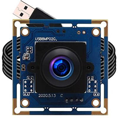 ELP Caméra USB 8 MP grand angle avec objectif fisheye 180 degrés 4K intégré pour ordinateur 2448P CMOS IMX179 UVC USB2.0 Caméra PC industrielle pour vision industrielle - Publicité ELP Caméra USB 8 MP grand angle avec objectif fisheye 180 degrés 4K intégré pour ordinateur 2448P CMOS IMX179 UVC USB2.0 Caméra PC industrielle pour vision industrielle - Publicité