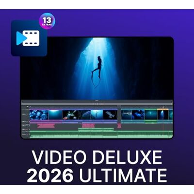 MAGIX Video deluxe 2026 Ultimate: Le montage vidéo pour tous Programme d'édition vidéo Éditeur vidéo pour Windows 10/11 PC 1 licence de téléchargement sur PC pour 2 appareils - Publicité MAGIX Video deluxe 2026 Ultimate: Le montage vidéo pour tous Programme d'édition vidéo Éditeur vidéo pour Windows 10/11 PC 1 licence de téléchargement sur PC pour 2 appareils - Publicité
