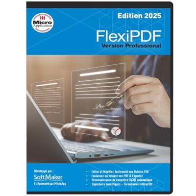 Micro Application FlexiPDF Professional 2025 Éditeur PDF Complet Licence Perpétuelle 3 PC Version DVD Édition, Conversion Word, OCR, Fusion et Comparaison de PDF - Publicité Micro Application FlexiPDF Professional 2025 Éditeur PDF Complet Licence Perpétuelle 3 PC Version DVD Édition, Conversion Word, OCR, Fusion et Comparaison de PDF - Publicité