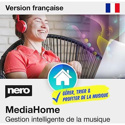 Ahead Nero MediaHome Gestion de Musique Organiser et Lire Morceaux Reconnaissance Automatique et Import CD Audio Licence à vie 1 PC Windows 11 / 10 / 8 / 7 - Publicité Ahead Nero MediaHome Gestion de Musique Organiser et Lire Morceaux Reconnaissance Automatique et Import CD Audio Licence à vie 1 PC Windows 11 / 10 / 8 / 7 - Publicité
