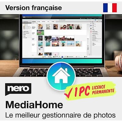Ahead Nero MediaHome Gestion de Photos Organiser, Trier et Renommer Images avec IA Créer Diaporamas avec Musique Licence à vie 1 PC Windows 11 / 10 / 8 / 7 - Publicité Ahead Nero MediaHome Gestion de Photos Organiser, Trier et Renommer Images avec IA Créer Diaporamas avec Musique Licence à vie 1 PC Windows 11 / 10 / 8 / 7 - Publicité