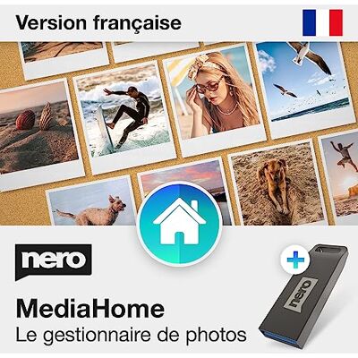 Ahead Nero MediaHome Media Manager sur USB Organiser Photos, Musique et Vidéos avec IA Créer Diaporamas et Lire Médias Licence à vie 1 PC Windows 11 / 10 - Publicité Ahead Nero MediaHome Media Manager sur USB Organiser Photos, Musique et Vidéos avec IA Créer Diaporamas et Lire Médias Licence à vie 1 PC Windows 11 / 10 - Publicité