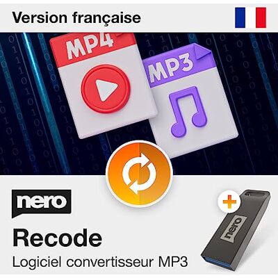 Ahead Nero Recode sur Clé USB Convertisseur MP3 & MP4 Logiciel Audio et Vidéo Convertir MP4, AVI, MOV, MP3, WAV, FLAC Ripper DVD Licence à vie 1 PC Windows 11/10/8/7 - Publicité Ahead Nero Recode sur Clé USB Convertisseur MP3 & MP4 Logiciel Audio et Vidéo Convertir MP4, AVI, MOV, MP3, WAV, FLAC Ripper DVD Licence à vie 1 PC Windows 11/10/8/7 - Publicité