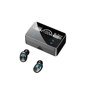 KJIUQ Écouteurs sans fil Bluetooth 5.1 avec chargement sans fil résistant à la transpiration et basses profondes - Publicité
