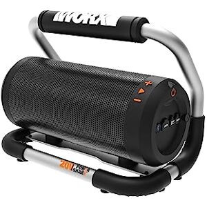 WORX Enceinte Bluetooth de Chantier sans Fil 20V WX009.9, Son Acoustique Max 80 W, Alimentations CA et CC, Connexion Bluetooth 4.2 et AUX in, Port d'alimentation USB, Livrée sans Batterie ni Chargeur - Publicité WORX Enceinte Bluetooth de Chantier sans Fil 20V WX009.9, Son Acoustique Max 80 W, Alimentations CA et CC, Connexion Bluetooth 4.2 et AUX in, Port d'alimentation USB, Livrée sans Batterie ni Chargeur - Publicité