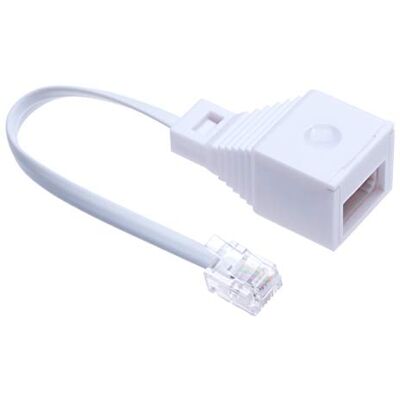 Keple Adaptateur de prise de téléphone BT UK vers US Prises femelles British Telecom sur prise mâle 4 fils RJ11 de câble ligne terrestre Convertisseur de port FAX Modem Téléphone 10 cm 6P4C Blanc - Publicité Keple Adaptateur de prise de téléphone BT UK vers US Prises femelles British Telecom sur prise mâle 4 fils RJ11 de câble ligne terrestre Convertisseur de port FAX Modem Téléphone 10 cm 6P4C Blanc - Publicité