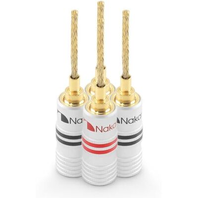 Nakamichi GrubLock Fiche Broche Flexible 2 mm Plaquée Or 24K, 10 AWG 18 AWG Connecteur Haut-Parleurs, Borne à Ressort, Câble Enceinte, Amplificateur Hi-FI, Connecteur à vis, 4 Pièces (2 Paires) - Publicité Nakamichi GrubLock Fiche Broche Flexible 2 mm Plaquée Or 24K, 10 AWG 18 AWG Connecteur Haut-Parleurs, Borne à Ressort, Câble Enceinte, Amplificateur Hi-FI, Connecteur à vis, 4 Pièces (2 Paires) - Publicité