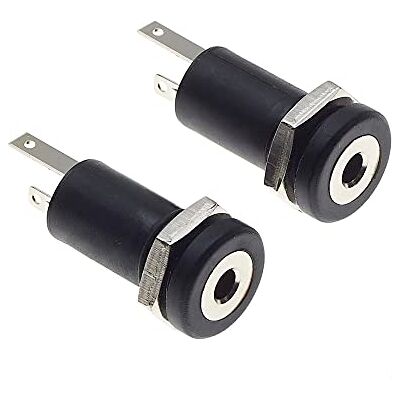 Keple Lot de 2 prises jack 2,5 mm 2 broches audio vidéo connecteur mono à souder pour casque à montage sur panneau - Publicité Keple Lot de 2 prises jack 2,5 mm 2 broches audio vidéo connecteur mono à souder pour casque à montage sur panneau - Publicité