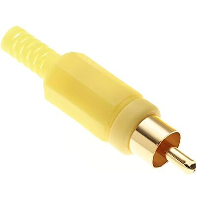 Keple Fiches phono avec broches plaquées or et boîtier en plastique jaune, 10 pièces connecteur audio-vidéo adaptateur de câble de haut-parleur avec construction solide - Publicité Keple Fiches phono avec broches plaquées or et boîtier en plastique jaune, 10 pièces connecteur audio-vidéo adaptateur de câble de haut-parleur avec construction solide - Publicité