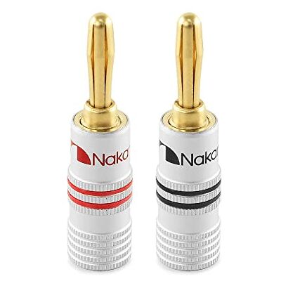 Nakamichi Fiche banane plaquée or 24K 12 AWG 18 AWG Calibre 4 mm pour haut-parleurs Amplificateur Hi-Fi Récepteur AV Stéréo Home Cinéma Audio Fil Câble Connecteur à vis 2 pièces (1 paire) - Publicité Nakamichi Fiche banane plaquée or 24K 12 AWG 18 AWG Calibre 4 mm pour haut-parleurs Amplificateur Hi-Fi Récepteur AV Stéréo Home Cinéma Audio Fil Câble Connecteur à vis 2 pièces (1 paire) - Publicité
