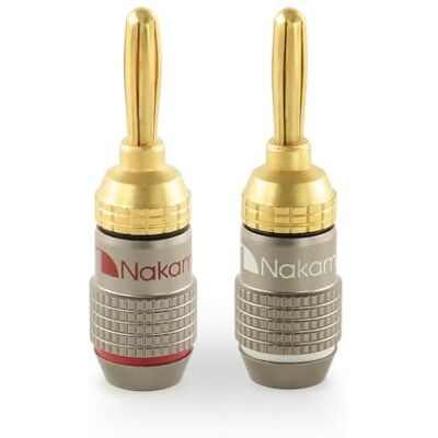 Nakamichi FanLock Fiche banane plaquée or 24K 10 AWG 18 AWG Calibre 4 mm pour haut-parleurs Amplificateur Hi-Fi Récepteur Stéréo Home Cinéma Audio Fil Câble Rapide Connecteur, 2 pièces (1 paire) - Publicité Nakamichi FanLock Fiche banane plaquée or 24K 10 AWG 18 AWG Calibre 4 mm pour haut-parleurs Amplificateur Hi-Fi Récepteur Stéréo Home Cinéma Audio Fil Câble Rapide Connecteur, 2 pièces (1 paire) - Publicité