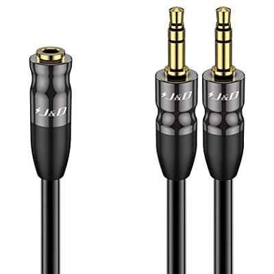 J&D 3.5 mm to 2x 3.5 mm Câble, Plaqué Or Coquille de Cuivre Heavy Duty 3.5mm 1/8 Pouce TRS Femelle vers 2 x 3.5mm 1/8 PouceTRS Mâle Adaptateur Audio Stéréo Y Splitter Câble, 1 Meter - Publicité J&D 3.5 mm to 2x 3.5 mm Câble, Plaqué Or Coquille de Cuivre Heavy Duty 3.5mm 1/8 Pouce TRS Femelle vers 2 x 3.5mm 1/8 PouceTRS Mâle Adaptateur Audio Stéréo Y Splitter Câble, 1 Meter - Publicité