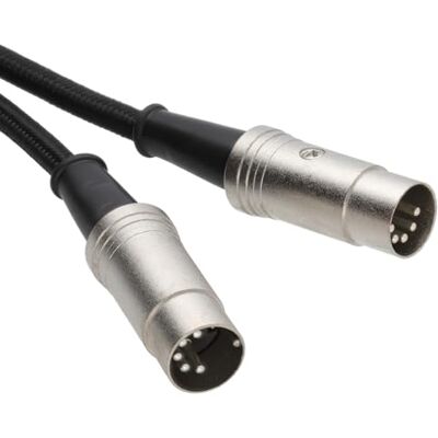 kenable Professional MIDI 5 Pin DIN Cable FULLY WIRED Braided Cable SHIELDED 1m Black - Publicité kenable Professional MIDI 5 Pin DIN Cable FULLY WIRED Braided Cable SHIELDED 1m Black - Publicité