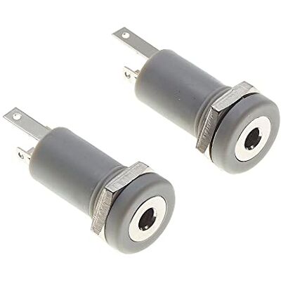 Keple Prise Jack 2,5 mm 4 Broches Prise Audio Vidéo Connecteur à Souder Stéréo pour Casque à Montage sur Panneau avec Écrou 2 Pièces - Publicité Keple Prise Jack 2,5 mm 4 Broches Prise Audio Vidéo Connecteur à Souder Stéréo pour Casque à Montage sur Panneau avec Écrou 2 Pièces - Publicité