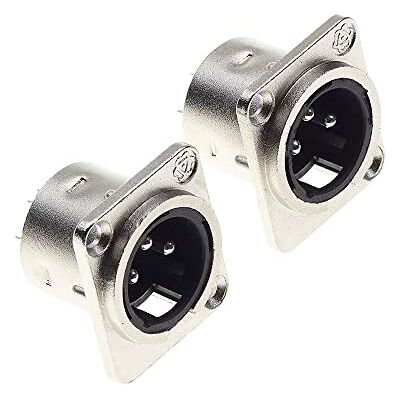 Keple Fiche XLR châssis 3 broches fiche 3 broches connexion à souder pour prise microphone haut-parleur 2 pièces - Publicité Keple Fiche XLR châssis 3 broches fiche 3 broches connexion à souder pour prise microphone haut-parleur 2 pièces - Publicité