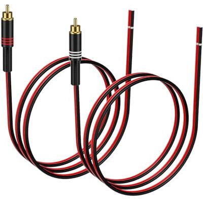 J&D Adaptateur Câble RCA vers Haut-Parleur, 2 Pièces 20AWG 1m, Connecteur RCA Mâle vers Fil Nu pour Réparation de Câbles de Haut-Parleurs, Compatible avec Amplificateurs, Récepteurs AV - Publicité J&D Adaptateur Câble RCA vers Haut-Parleur, 2 Pièces 20AWG 1m, Connecteur RCA Mâle vers Fil Nu pour Réparation de Câbles de Haut-Parleurs, Compatible avec Amplificateurs, Récepteurs AV - Publicité
