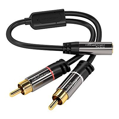 KabelDirekt – Adapteur 3,5mm – 0,2m 3,5mm femelle, 2x Cinch/RCA mâles - Publicité KabelDirekt – Adapteur 3,5mm – 0,2m 3,5mm femelle, 2x Cinch/RCA mâles - Publicité